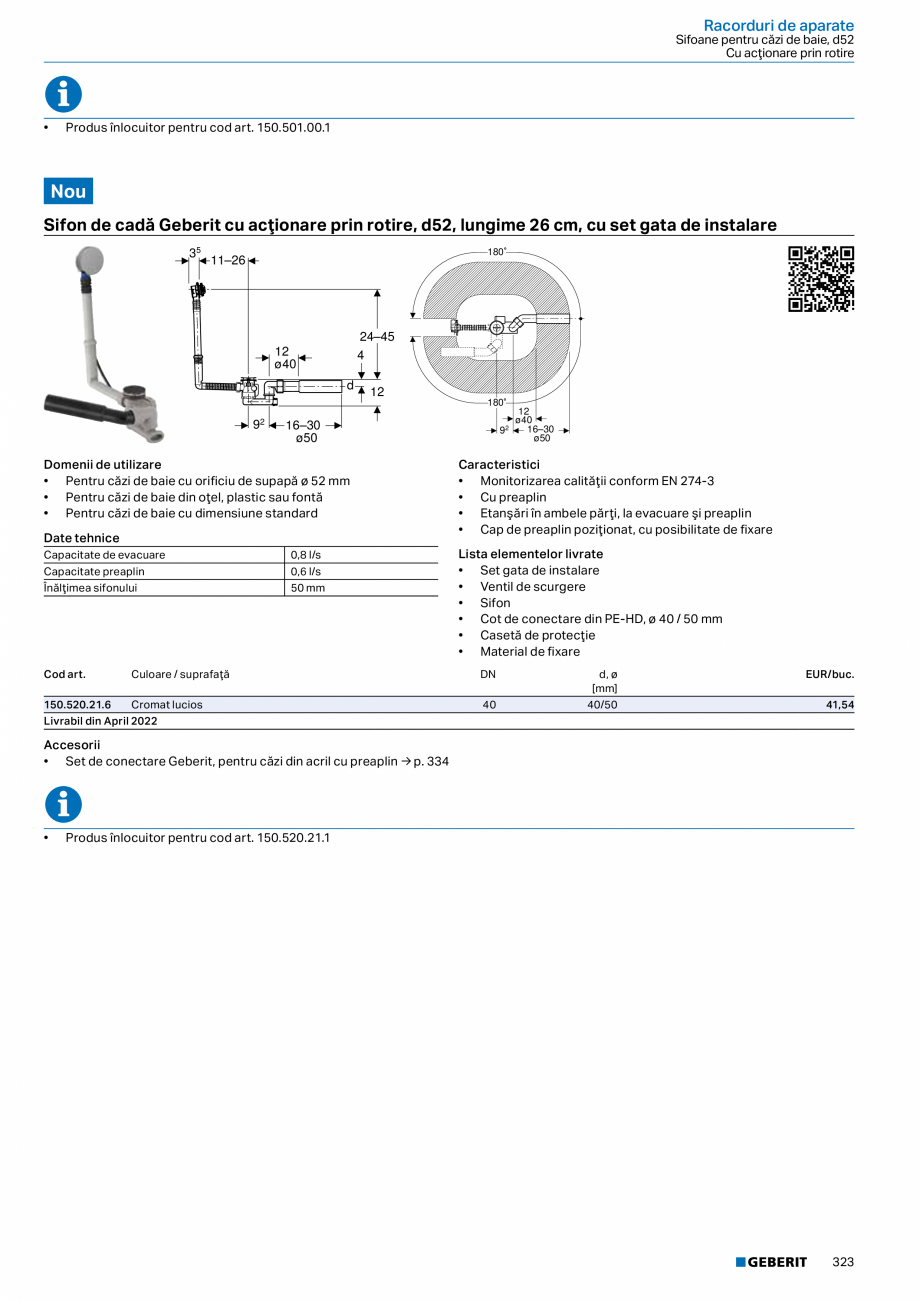 Pagina 322-Catalog GEBERIT - Sisteme sanitare - 2022  Catalog, brosura Romana C

ü1)

Set compus din cutie de ...