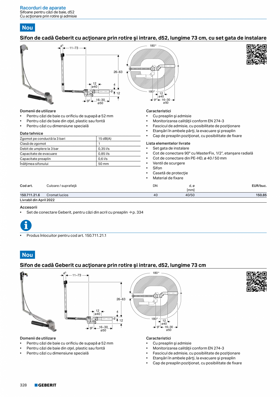 Pagina 327-Catalog GEBERIT - Sisteme sanitare - 2022  Catalog, brosura Romana clapetă de acţionare

Fără...