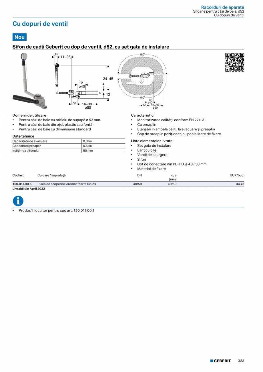 Pagina 332-Catalog GEBERIT - Sisteme sanitare - 2022  Catalog, brosura Romana ării pentru WC

Sisteme de...