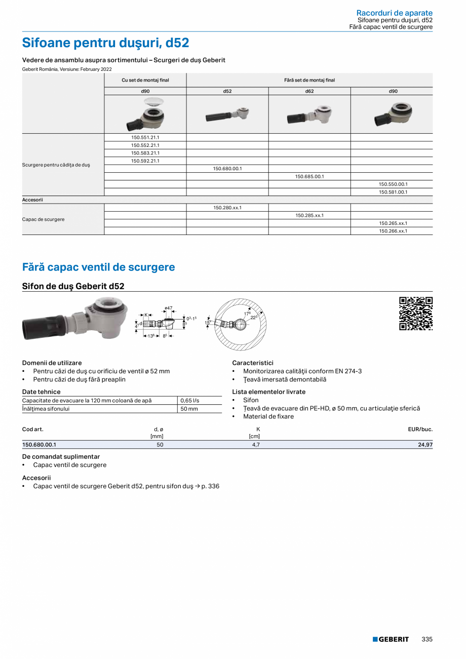 Pagina 334-Catalog GEBERIT - Sisteme sanitare - 2022  Catalog, brosura Romana tern
• Clapetă de acţionare, ...