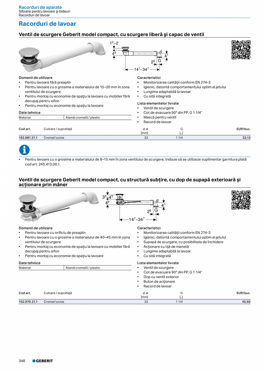 Pagina 347-Catalog GEBERIT - Sisteme sanitare - 2022  Catalog, brosura Romana mentare electronică de la reţea...