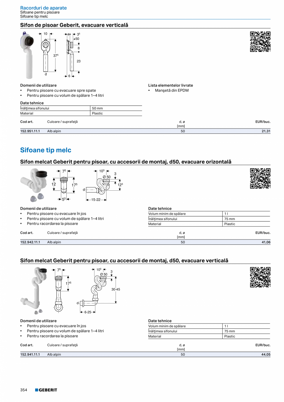 Pagina 353-Catalog GEBERIT - Sisteme sanitare - 2022  Catalog, brosura Romana rol
• Mecanism de ridicare,...