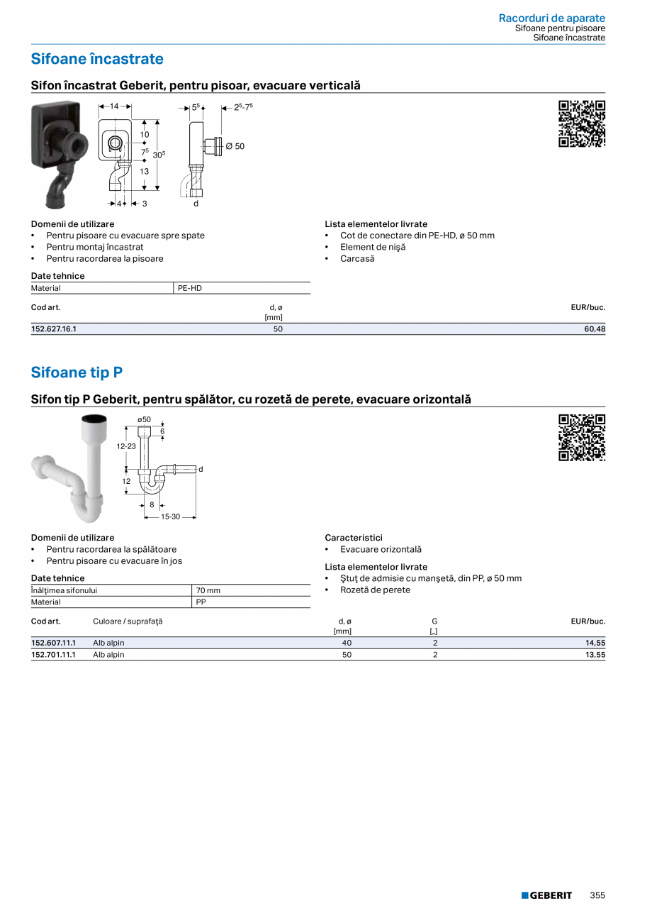 Pagina 354-Catalog GEBERIT - Sisteme sanitare - 2022  Catalog, brosura Romana  180

•

Produs înlocuitor...