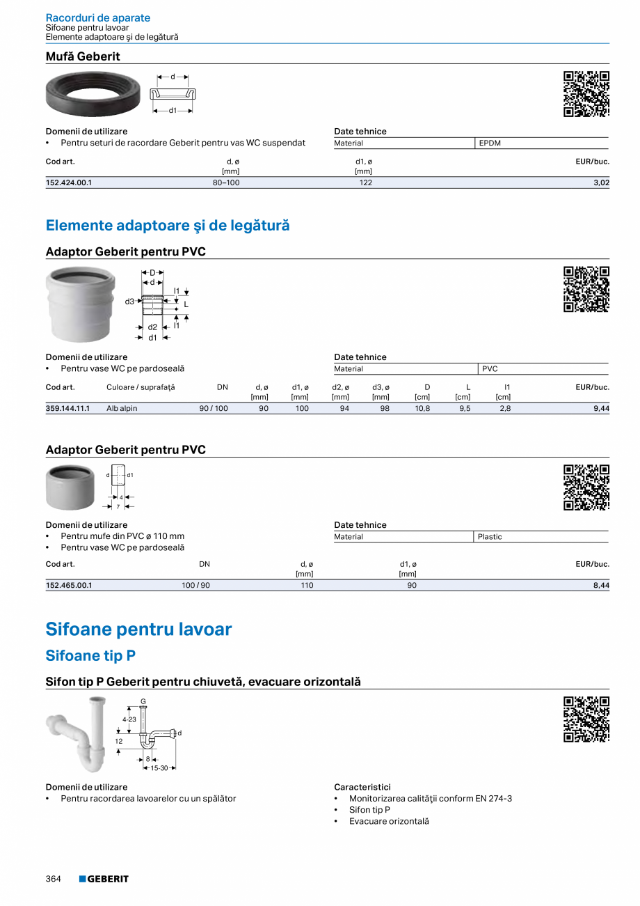 Pagina 363-Catalog GEBERIT - Sisteme sanitare - 2022  Catalog, brosura Romana de reglare în cinci culori
•...