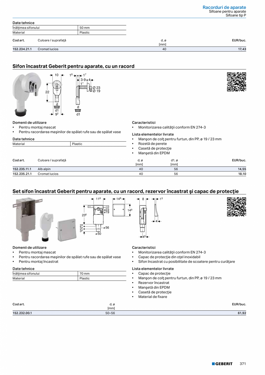 Pagina 370-Catalog GEBERIT - Sisteme sanitare - 2022  Catalog, brosura Romana  Recunoaşterea sigură a...