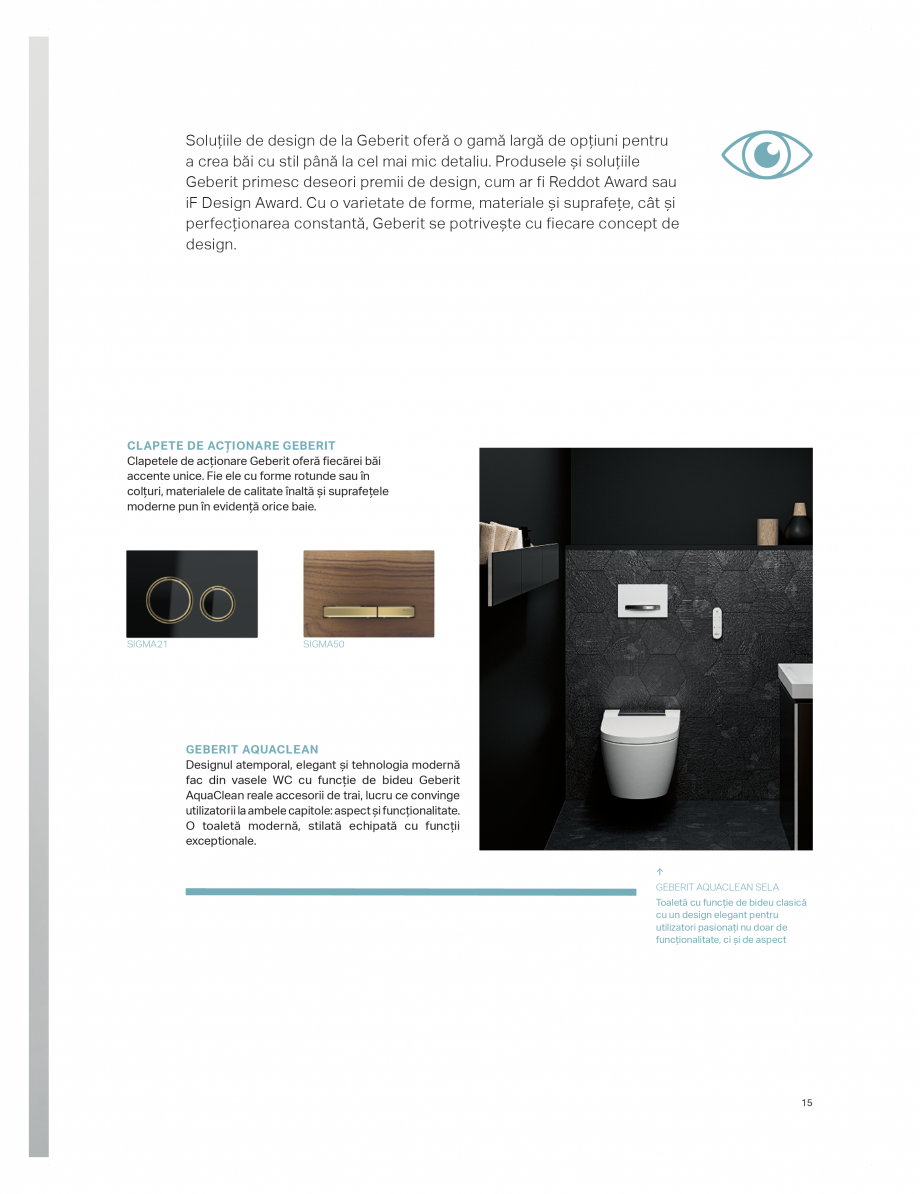 Pagina 11-Catalog GEBERIT - Colectii de baie - 2022  Catalog, brosura Romana cesibile, băi ușor de folosit...
