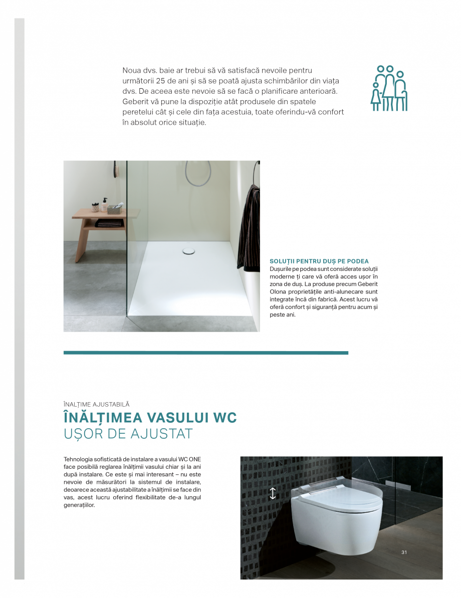 Pagina 27-Catalog GEBERIT - Colectii de baie - 2022  Catalog, brosura Romana n direcția jetului de apă....