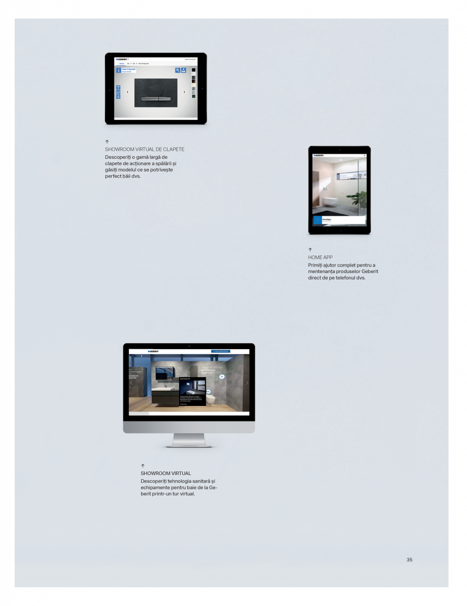 Pagina 31-Catalog GEBERIT - Colectii de baie - 2022  Catalog, brosura Romana ATE PE PERETE
POZIȚIONARE...