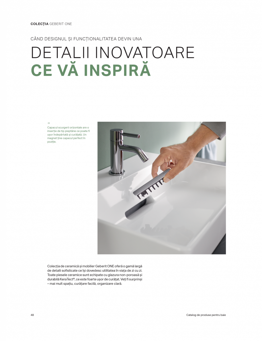 Pagina 44-Catalog GEBERIT - Colectii de baie - 2022  Catalog, brosura Romana ară geometrică. 2 Lavoarele...