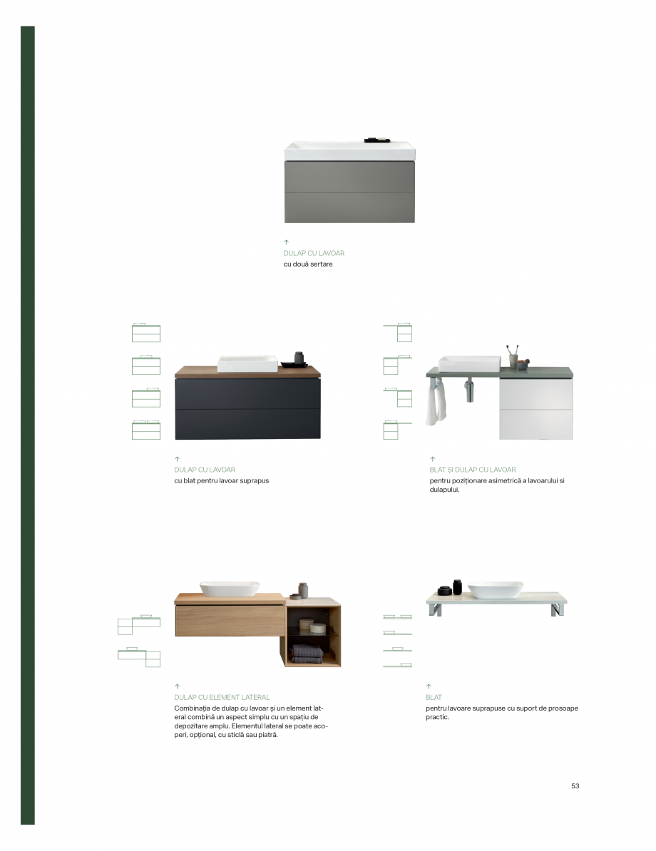 Pagina 49-Catalog GEBERIT - Colectii de baie - 2022  Catalog, brosura Romana a din spate. 6 Forma asimetrică ...