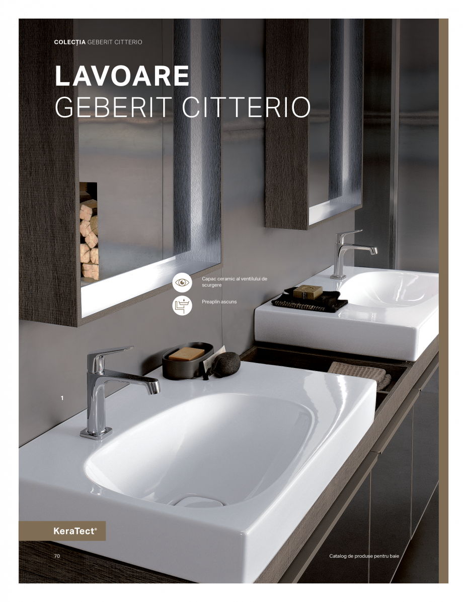 Pagina 66-Catalog GEBERIT - Colectii de baie - 2022  Catalog, brosura Romana binate cu dulapurile asortate.
...