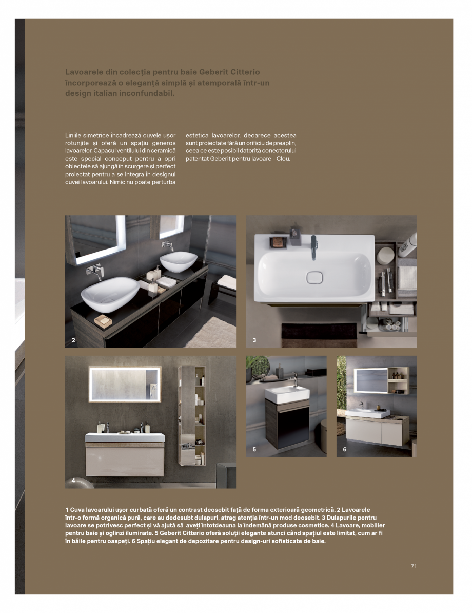 Pagina 67-Catalog GEBERIT - Colectii de baie - 2022  Catalog, brosura Romana n dulap pentru lavoar.
115
...
