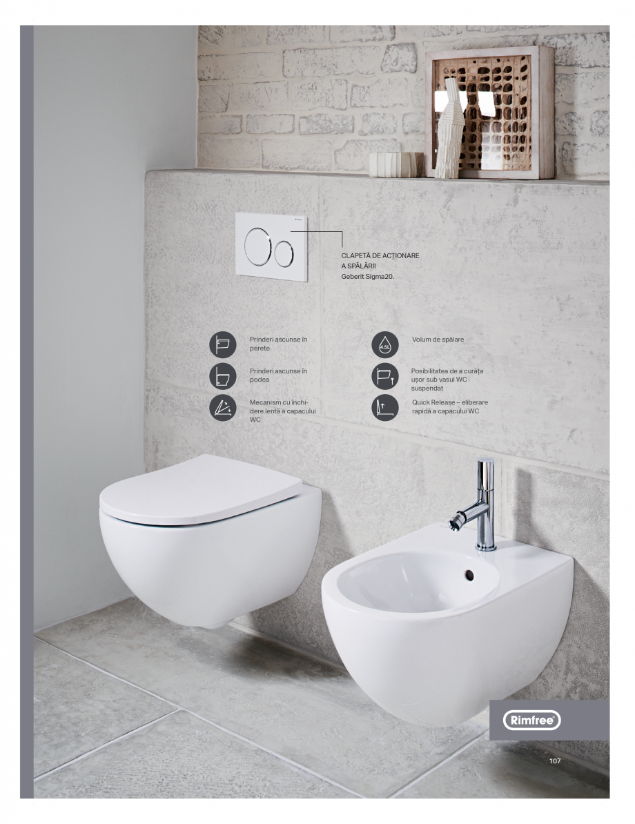 Pagina 103-Catalog GEBERIT - Colectii de baie - 2022  Catalog, brosura Romana unăstare. Cu gama de modele...