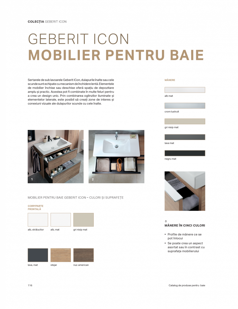 Pagina 112-Catalog GEBERIT - Colectii de baie - 2022  Catalog, brosura Romana declanșa volumul de spălare a...
