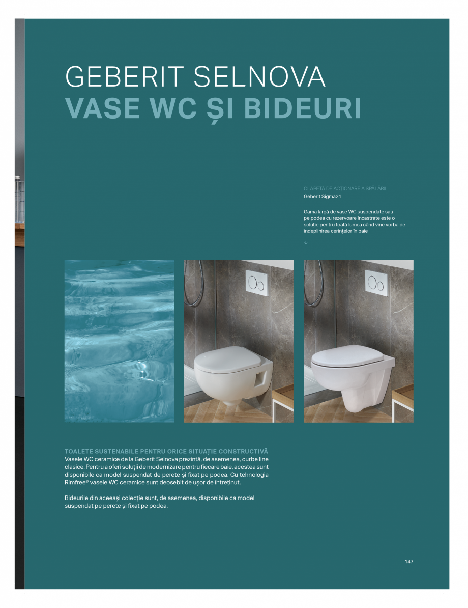 Pagina 143-Catalog GEBERIT - Colectii de baie - 2022  Catalog, brosura Romana 