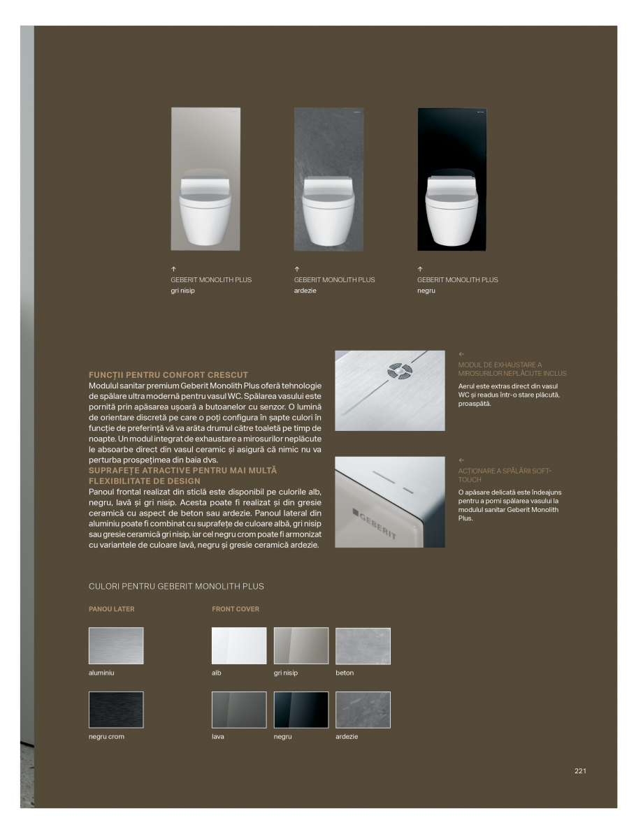 Pagina 217-Catalog GEBERIT - Colectii de baie - 2022  Catalog, brosura Romana 