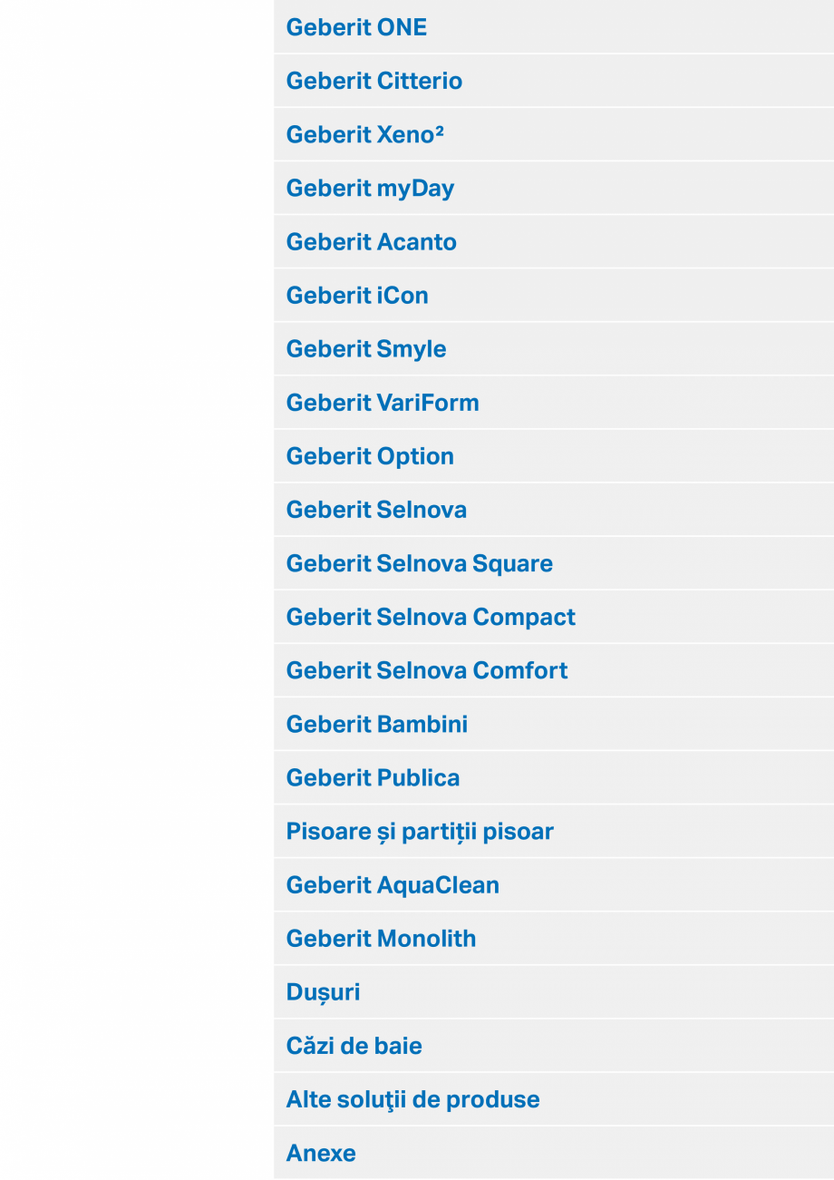 Pagina 2-Catalog GEBERIT - Colectii 2022-2023  Catalog, brosura Romana   .  .  .  .  .  .  .  .  .  .  .  .  ...