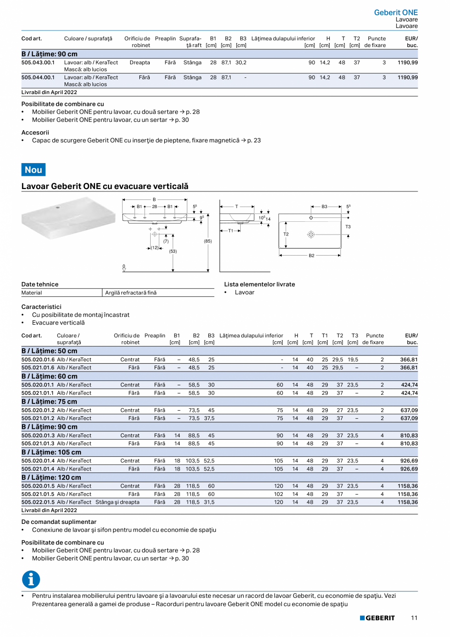 Pagina 9-Catalog GEBERIT - Colectii 2022-2023  Catalog, brosura Romana  dulap
60 cm

75 cm

90 cm

105 cm
...