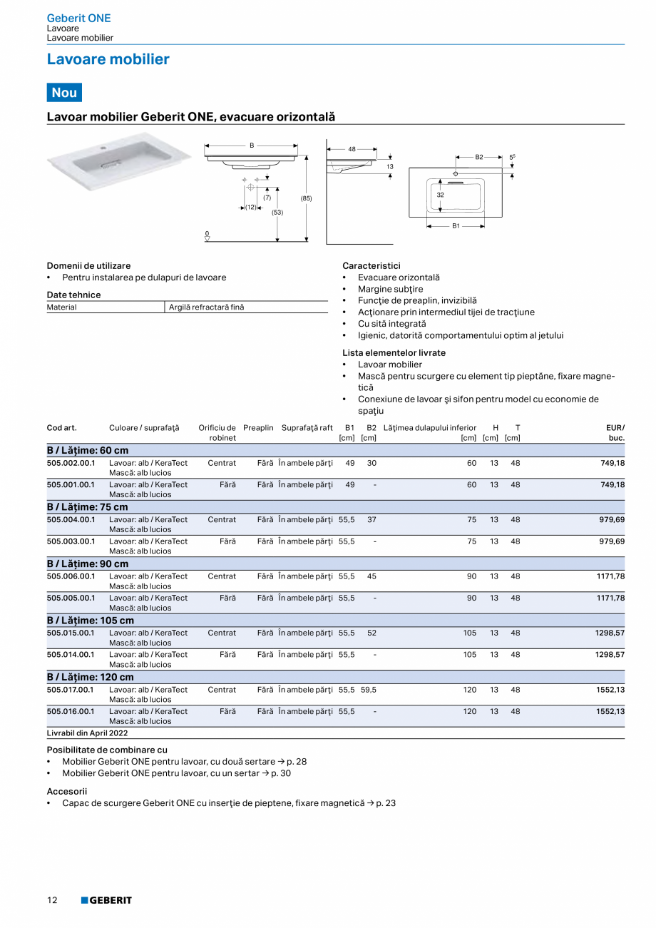 Pagina 10-Catalog GEBERIT - Colectii 2022-2023  Catalog, brosura Romana –120 cm

75 cm

111.942.00.1
...