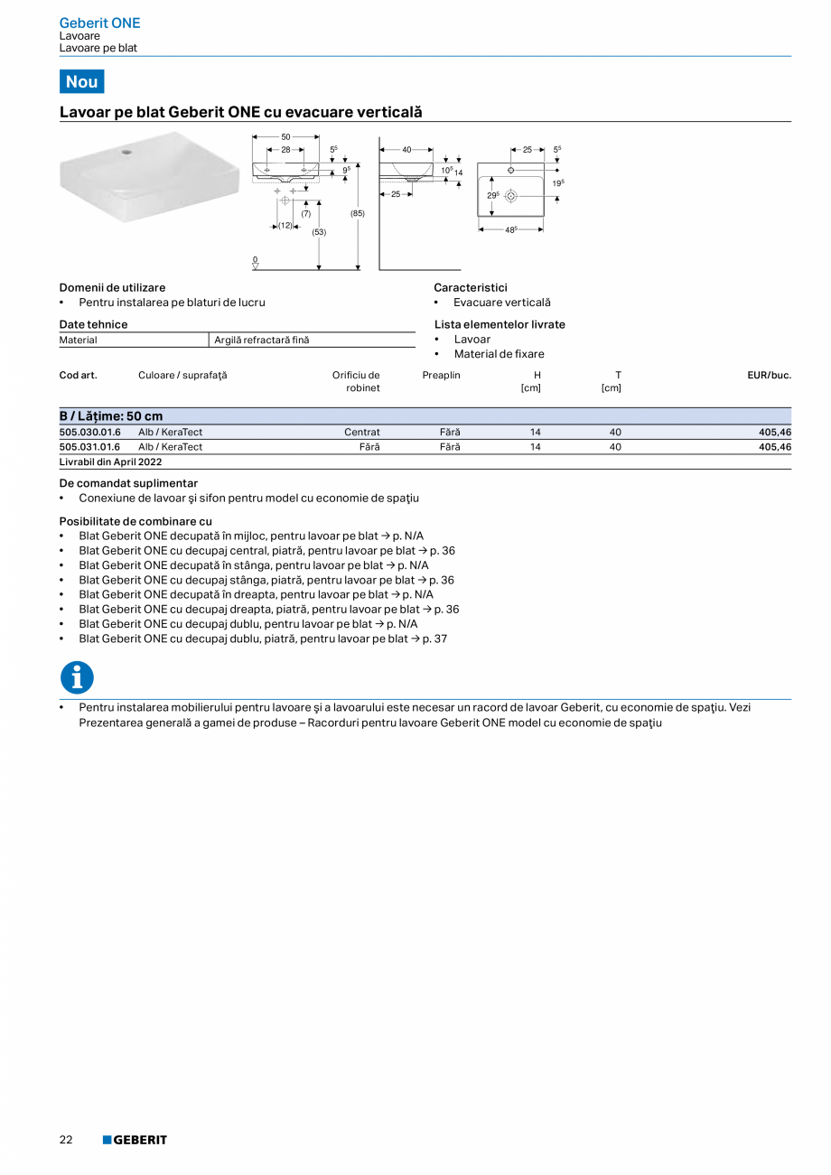 Pagina 20-Catalog GEBERIT - Colectii 2022-2023  Catalog, brosura Romana Tect

Centrat

Fără

–

73,5

45

...