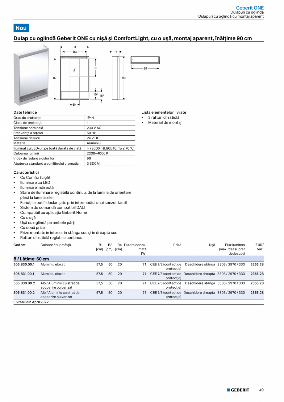 Pagina 37-Catalog GEBERIT - Colectii 2022-2023  Catalog, brosura Romana paj dublu, pentru lavoar pe blat
...