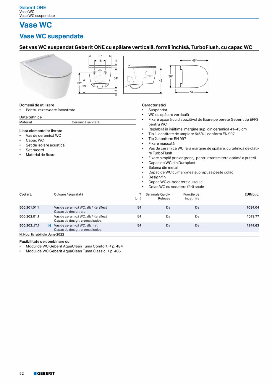 Pagina 40-Catalog GEBERIT - Colectii 2022-2023  Catalog, brosura Romana  în dreapta, pentru lavoar pe blat...