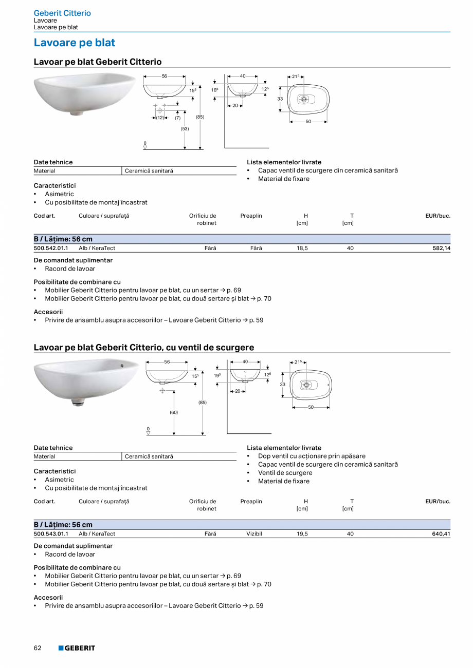 Pagina 50-Catalog GEBERIT - Colectii 2022-2023  Catalog, brosura Romana ü
ü
ü

Geberit ONE

Mobilier...