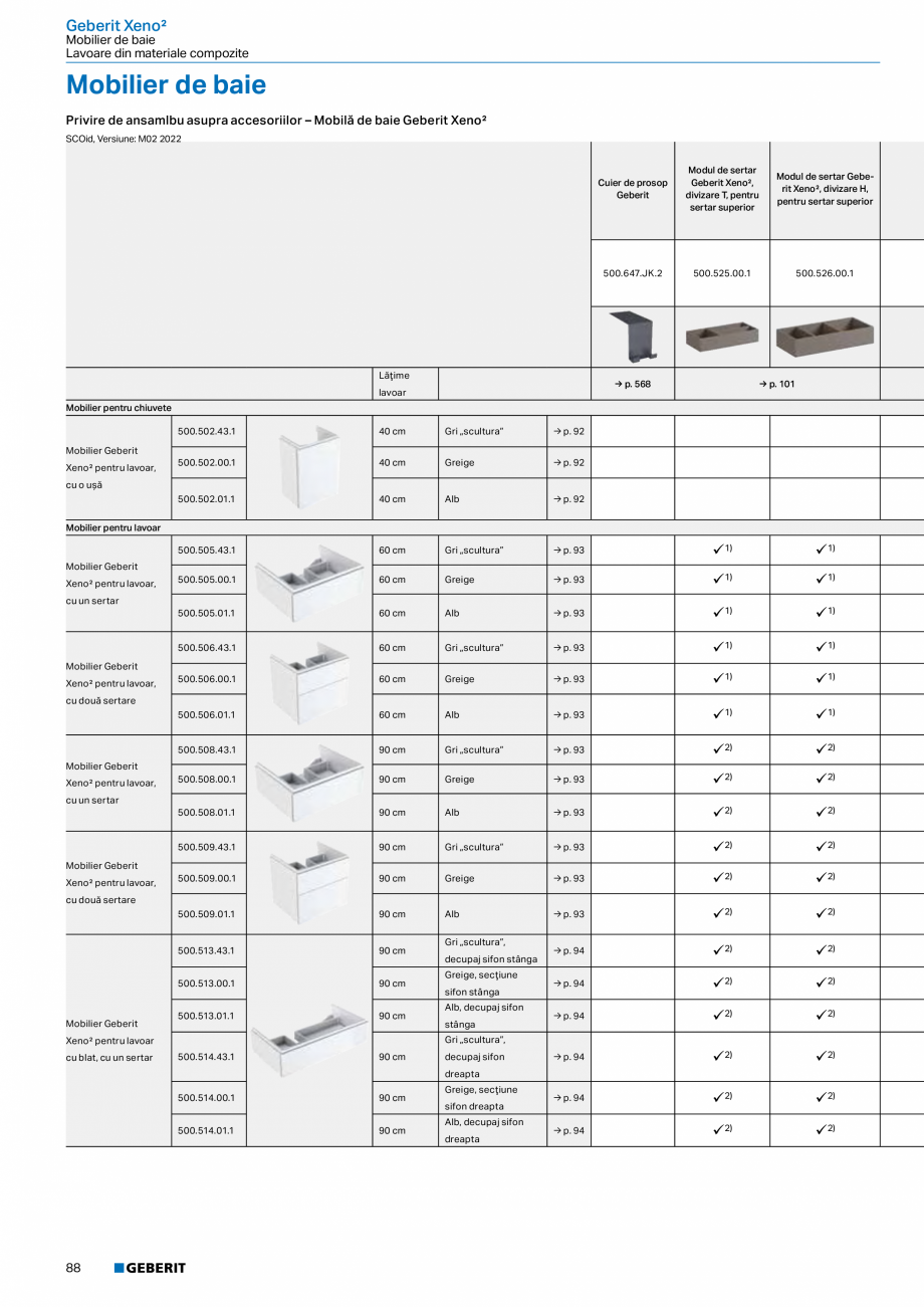 Pagina 76-Catalog GEBERIT - Colectii 2022-2023  Catalog, brosura Romana a elementelor livrate
• Material de ...
