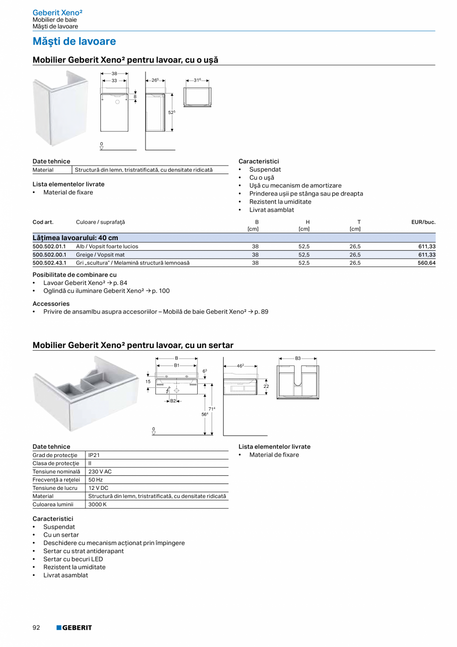 Pagina 80-Catalog GEBERIT - Colectii 2022-2023  Catalog, brosura Romana ement de priză
• Bandă luminoasă
...