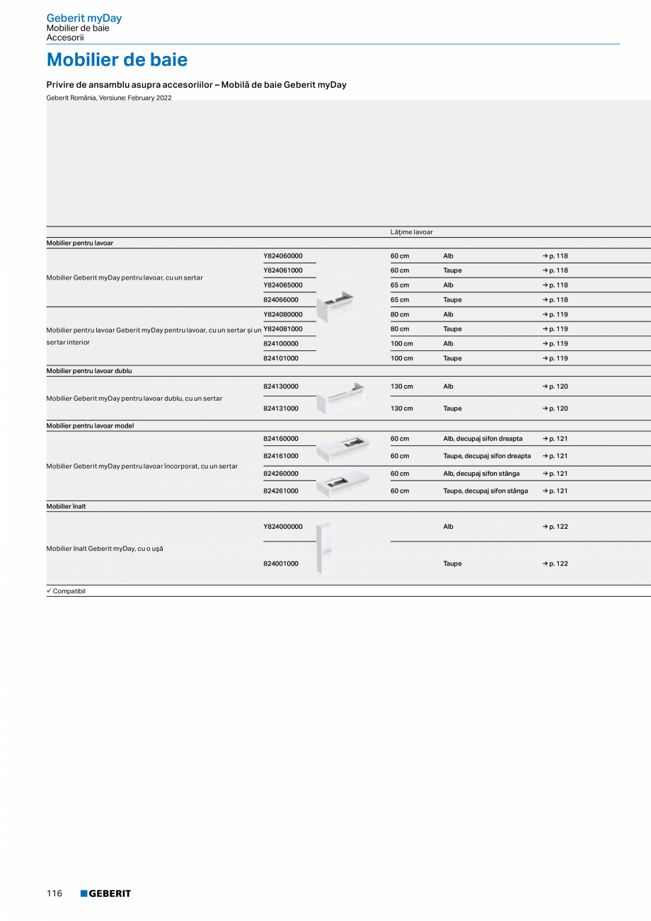 Pagina 104-Catalog GEBERIT - Colectii 2022-2023  Catalog, brosura Romana  Set de racordare cu racord lavoar...