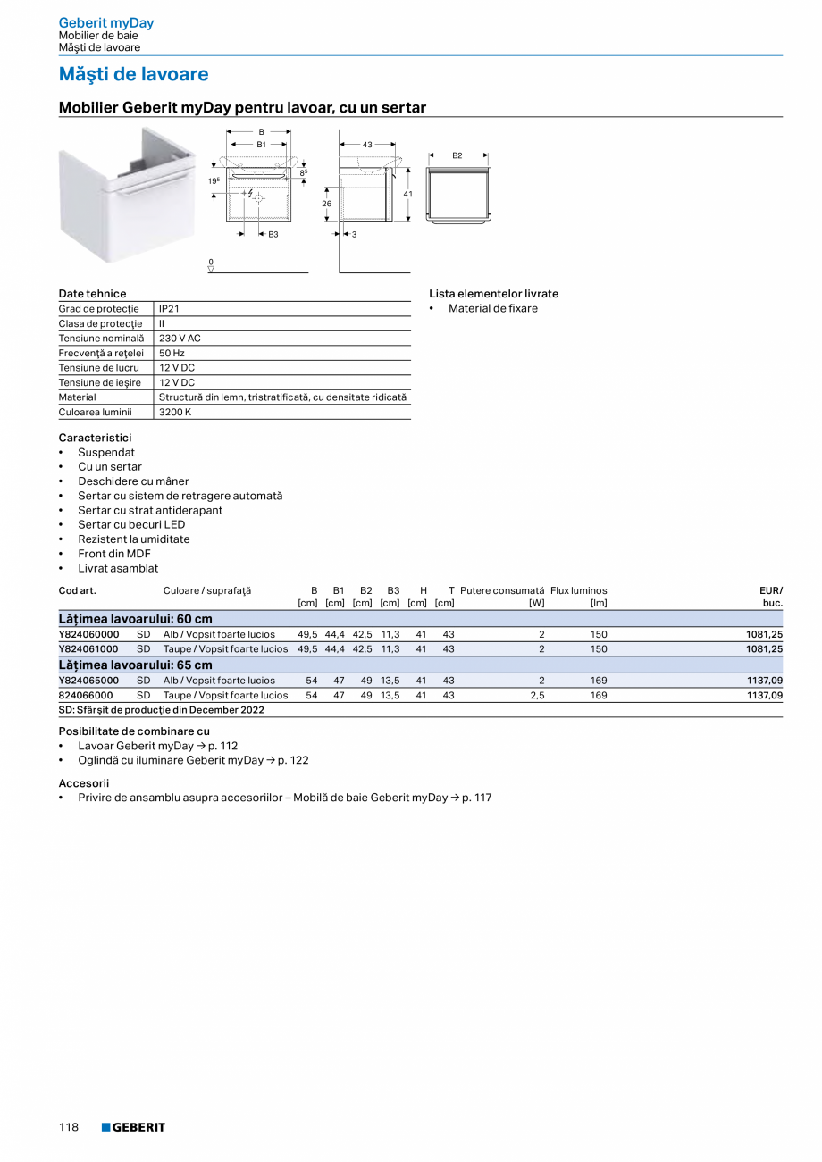 Pagina 106-Catalog GEBERIT - Colectii 2022-2023  Catalog, brosura Romana . 66
Mobilier mic  .  .  .  .  .  .  ....