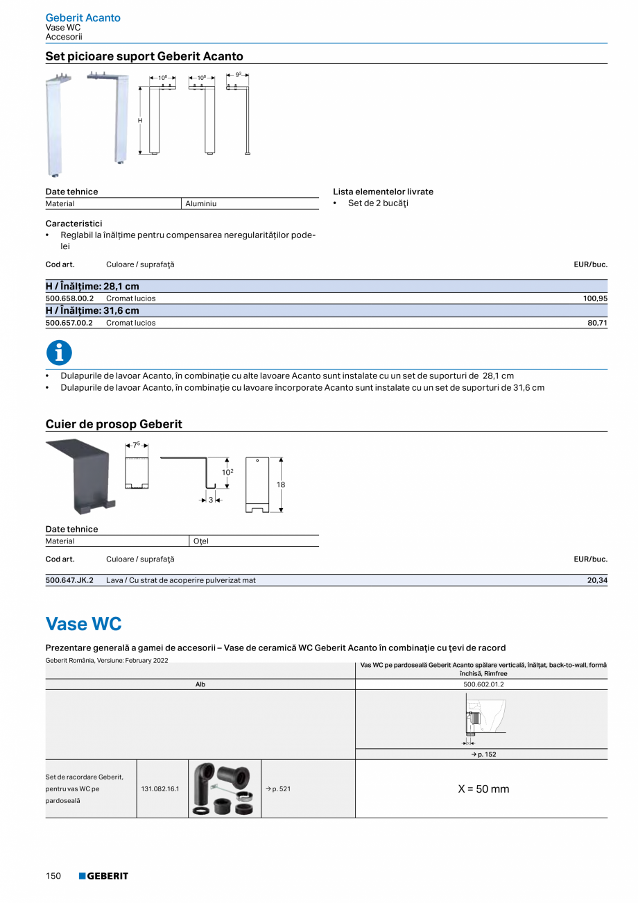 Pagina 138-Catalog GEBERIT - Colectii 2022-2023  Catalog, brosura Romana io
Bideuri
Capace WC

Accesorii
•...