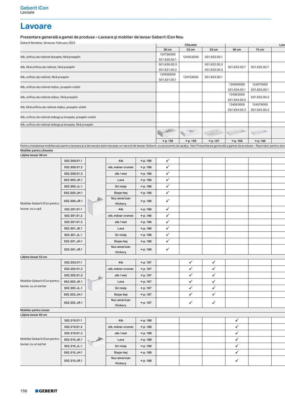 Pagina 144-Catalog GEBERIT - Colectii 2022-2023  Catalog, brosura Romana or®, alb alpin, fără orificiu...