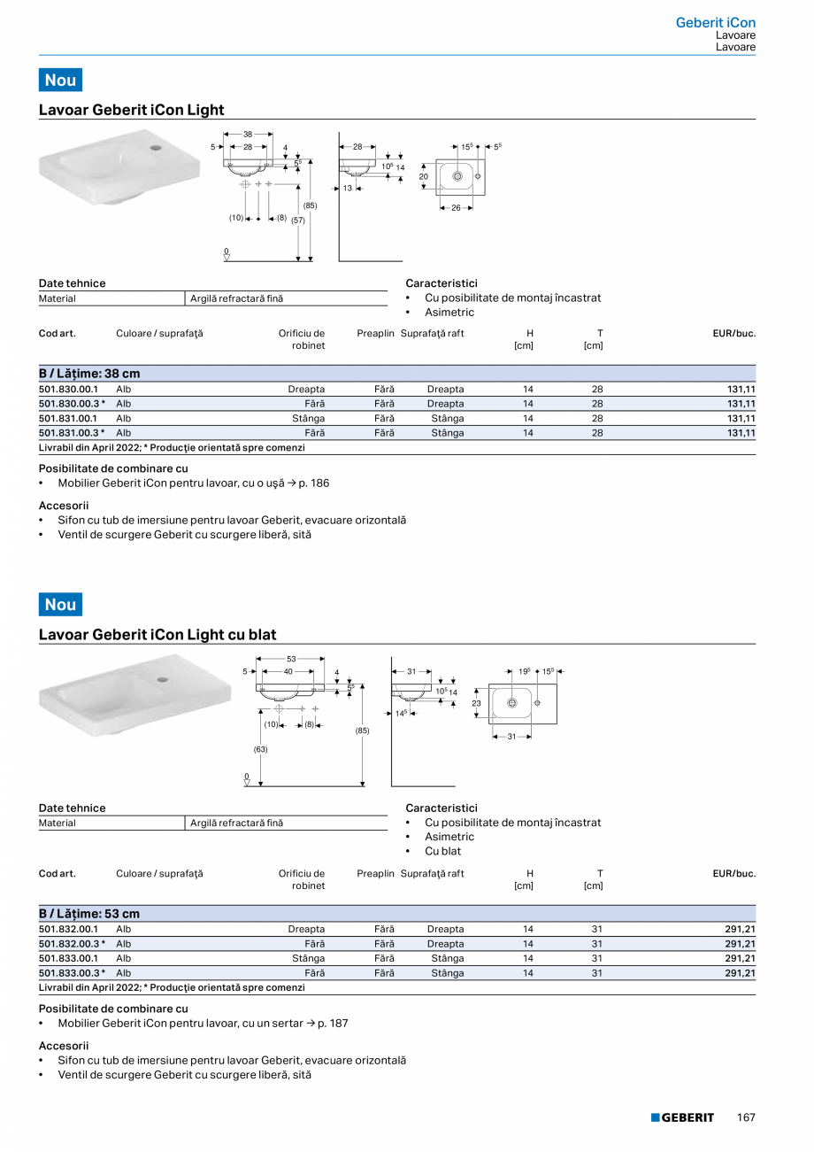 Pagina 155-Catalog GEBERIT - Colectii 2022-2023  Catalog, brosura Romana l de sertar Geberit Xeno², divizare H...