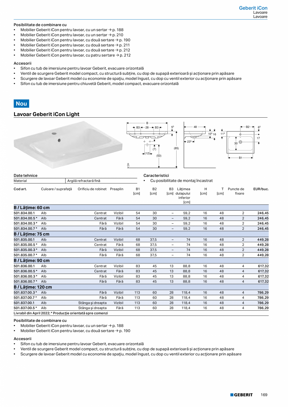Pagina 157-Catalog GEBERIT - Colectii 2022-2023  Catalog, brosura Romana er de
prosop Geberit pentru
mobilier...