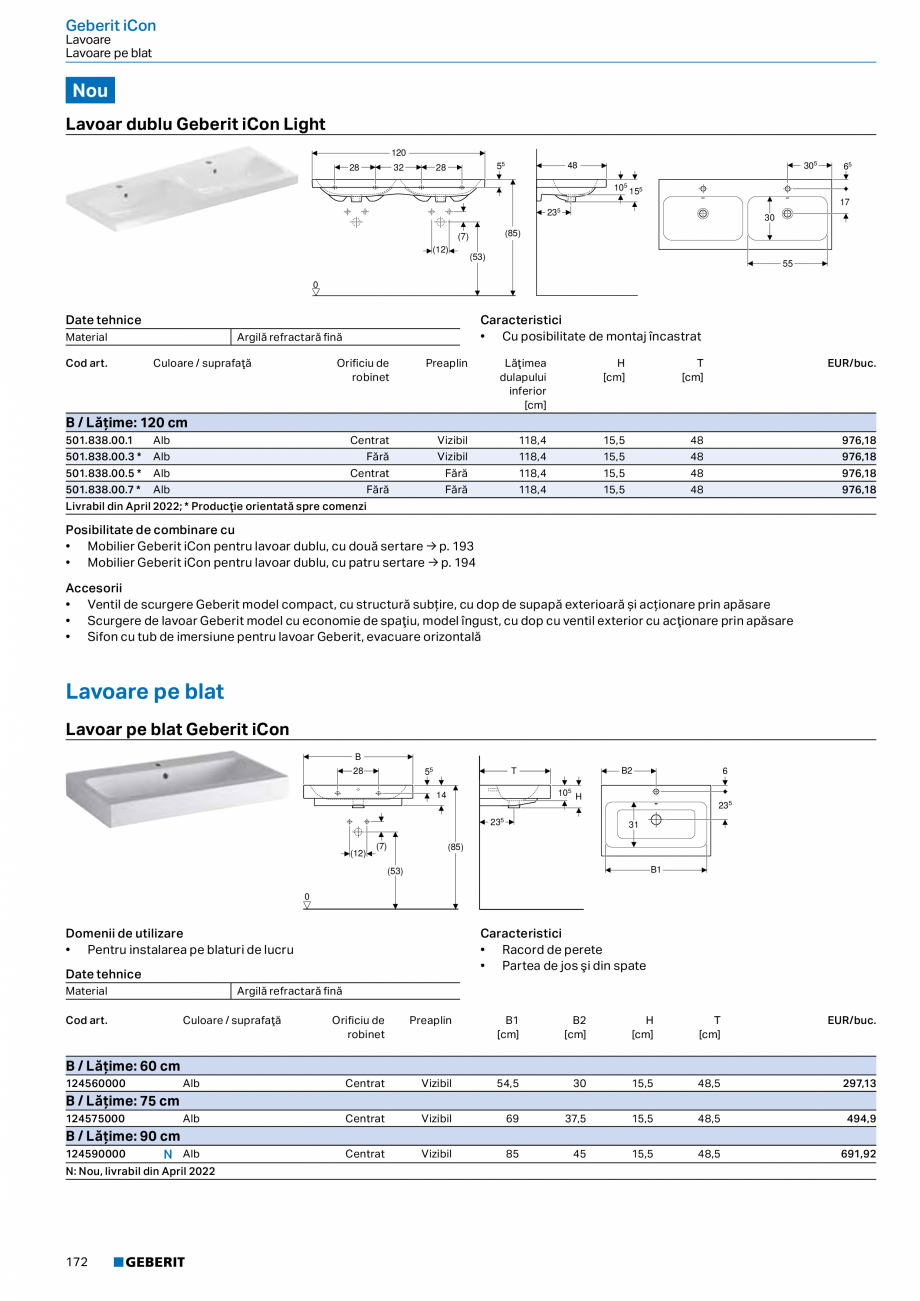 Pagina 160-Catalog GEBERIT - Colectii 2022-2023  Catalog, brosura Romana apta
Greige, secţiune sifon
dreapta...