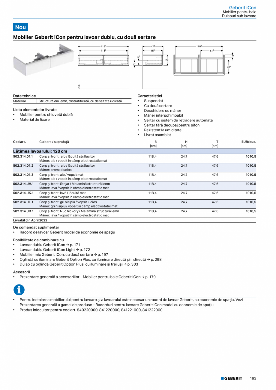 Pagina 181-Catalog GEBERIT - Colectii 2022-2023  Catalog, brosura Romana terial de fixare

Cod art.

Culoare / ...