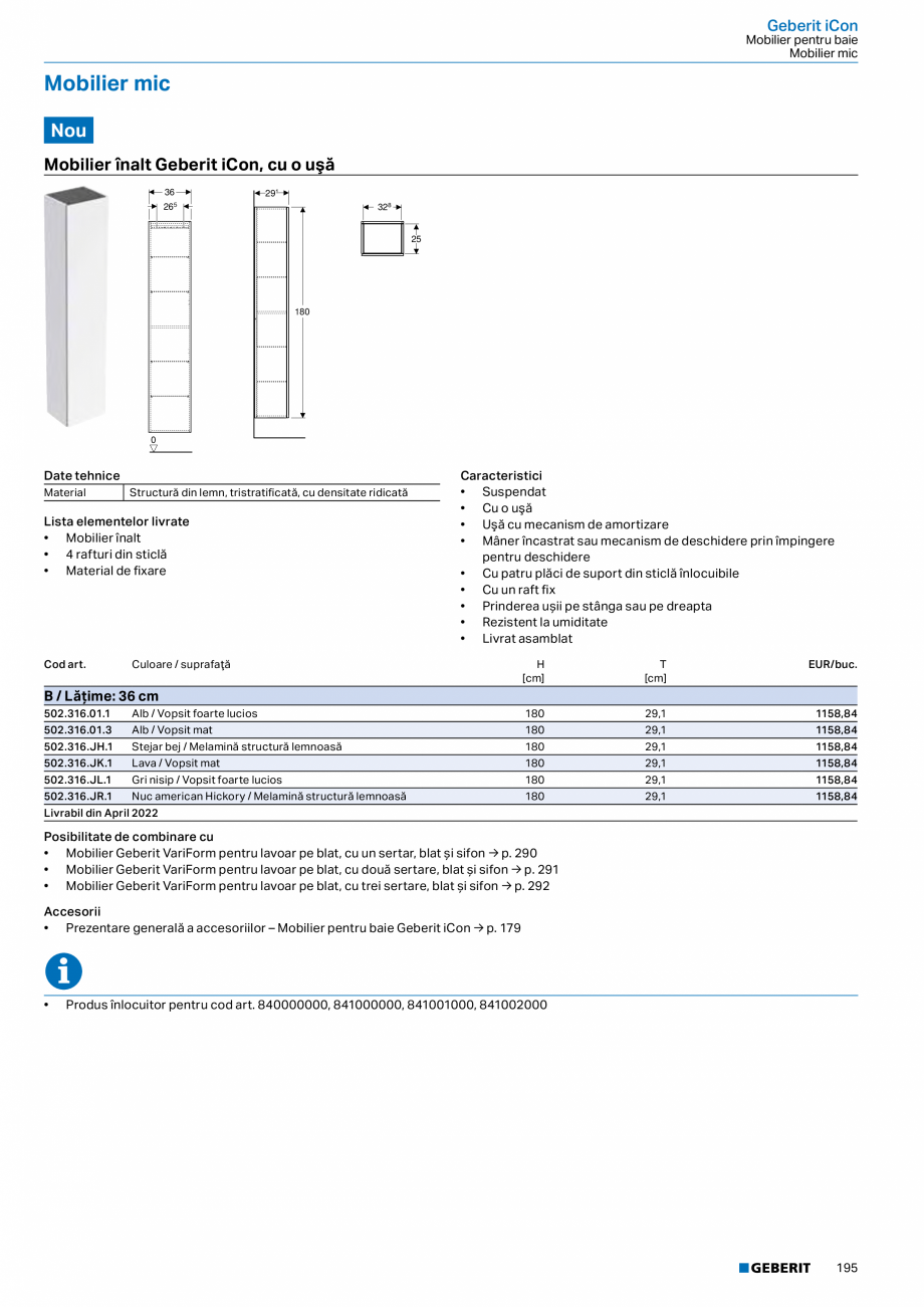 Pagina 183-Catalog GEBERIT - Colectii 2022-2023  Catalog, brosura Romana .........................................