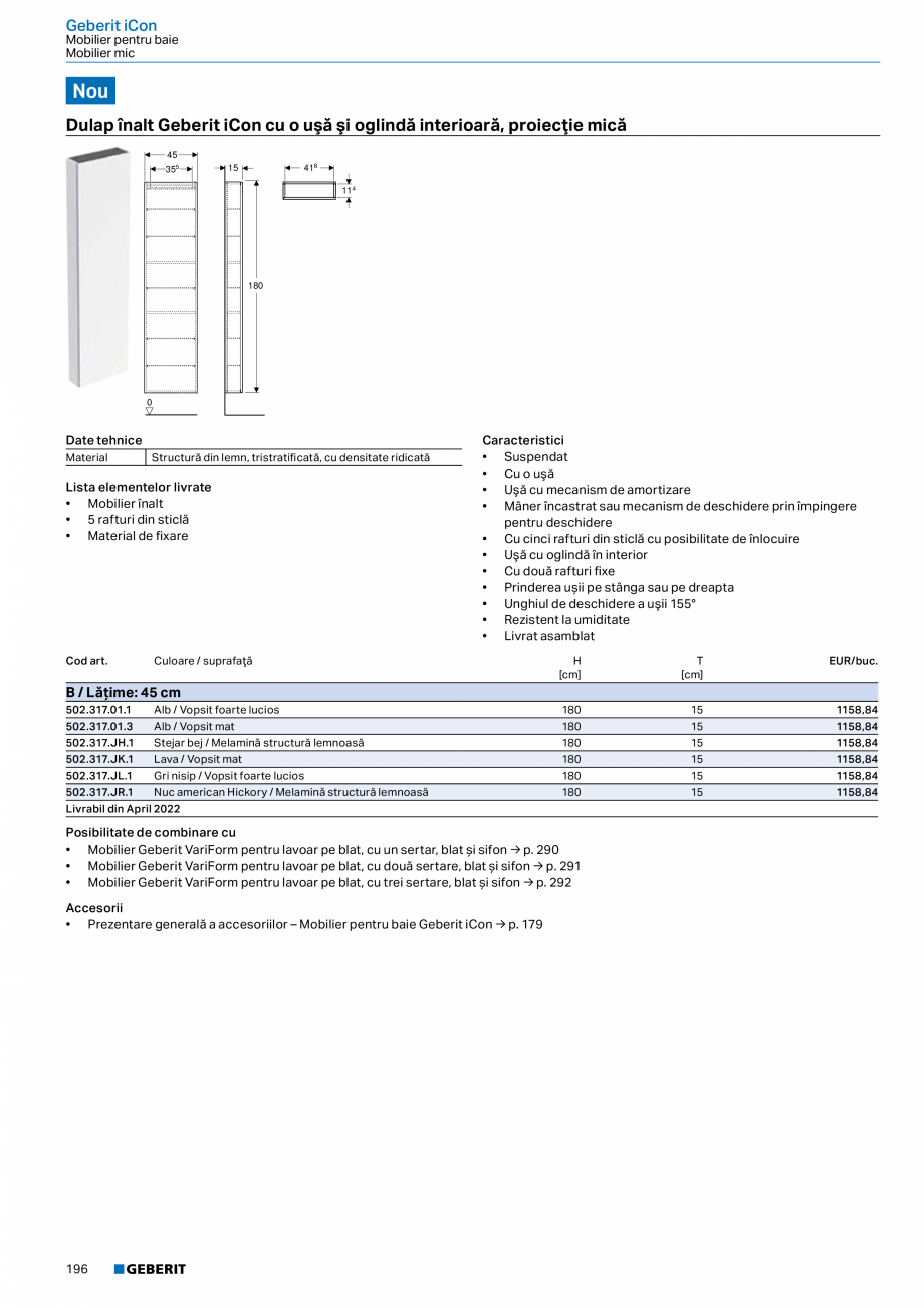 Pagina 184-Catalog GEBERIT - Colectii 2022-2023  Catalog, brosura Romana  .  .  .  .  .  .  .  .  .  .  .  .  ....