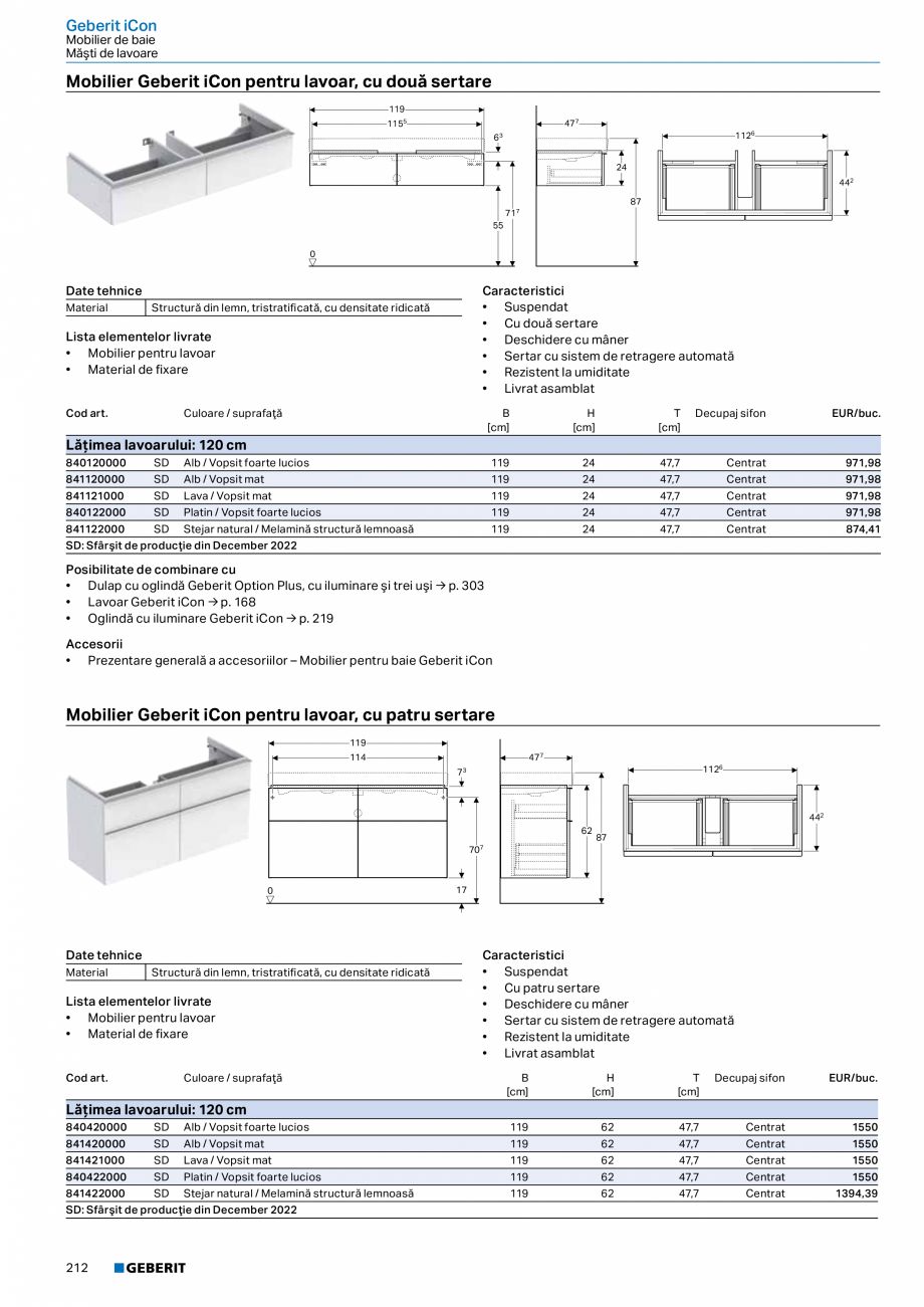 Pagina 200-Catalog GEBERIT - Colectii 2022-2023  Catalog, brosura Romana elor livrate
• Material de fixare
...
