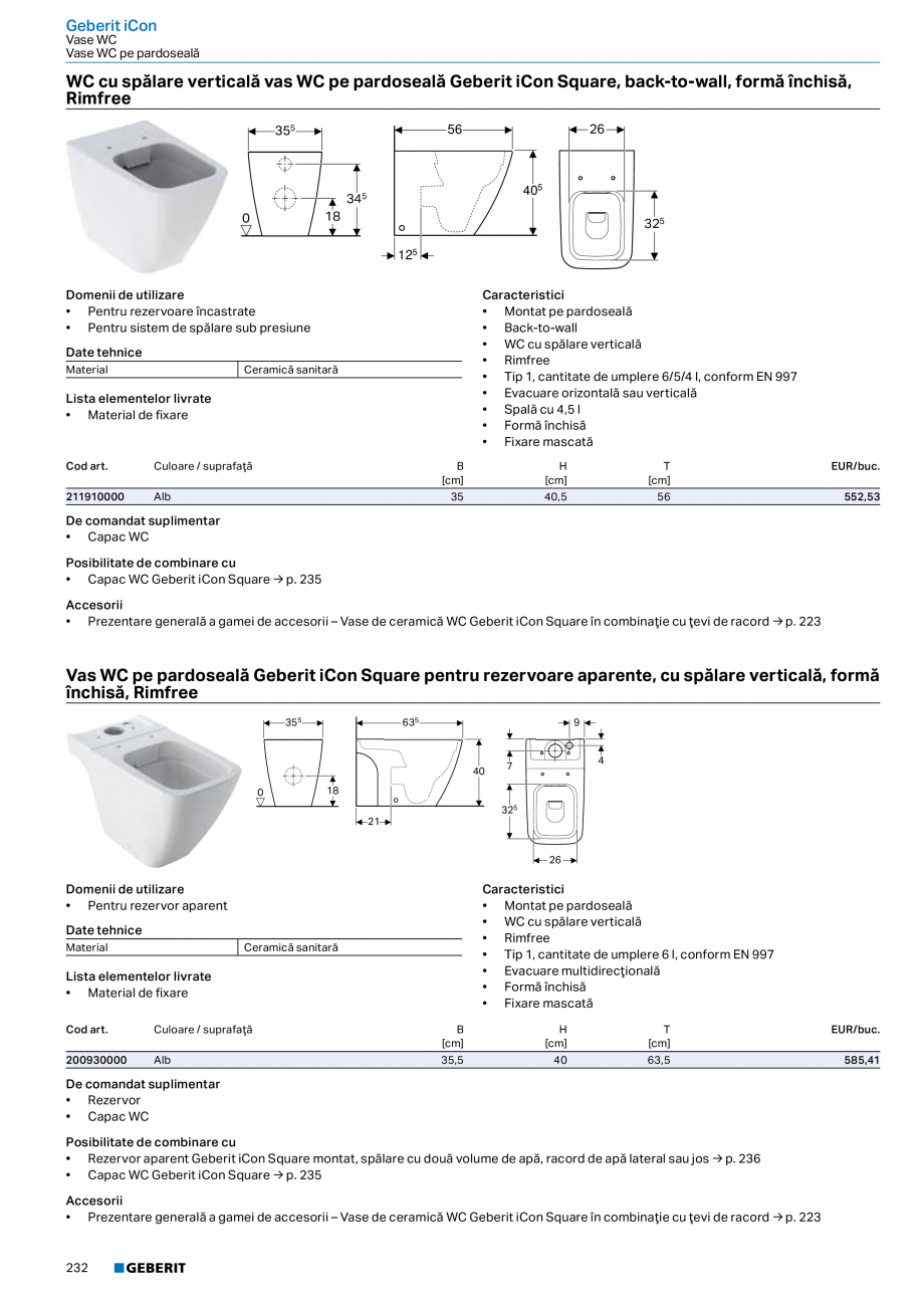 Pagina 220-Catalog GEBERIT - Colectii 2022-2023  Catalog, brosura Romana Orificiu de
robinet

Preaplin
...