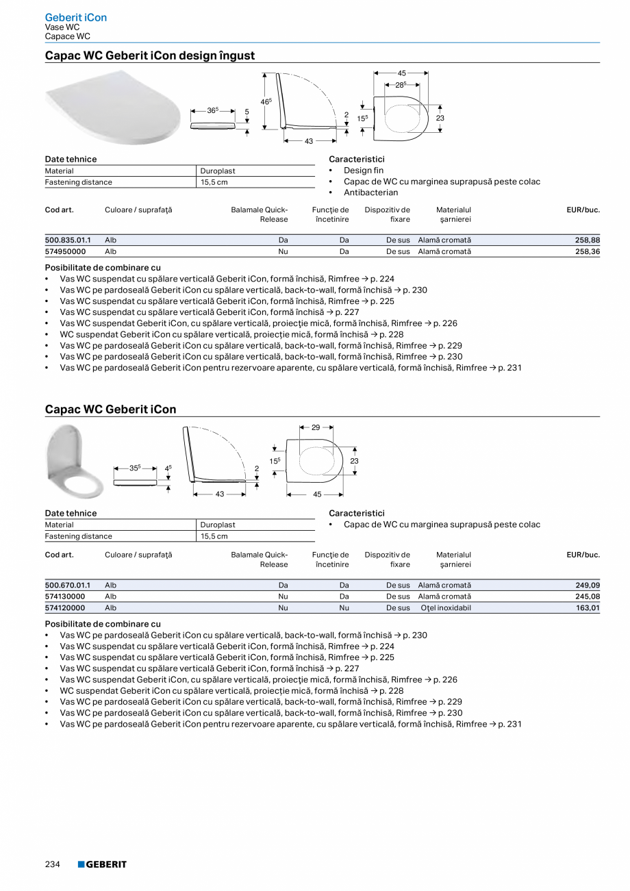 Pagina 222-Catalog GEBERIT - Colectii 2022-2023  Catalog, brosura Romana zontală

133

Geberit Acanto
Lavoare...