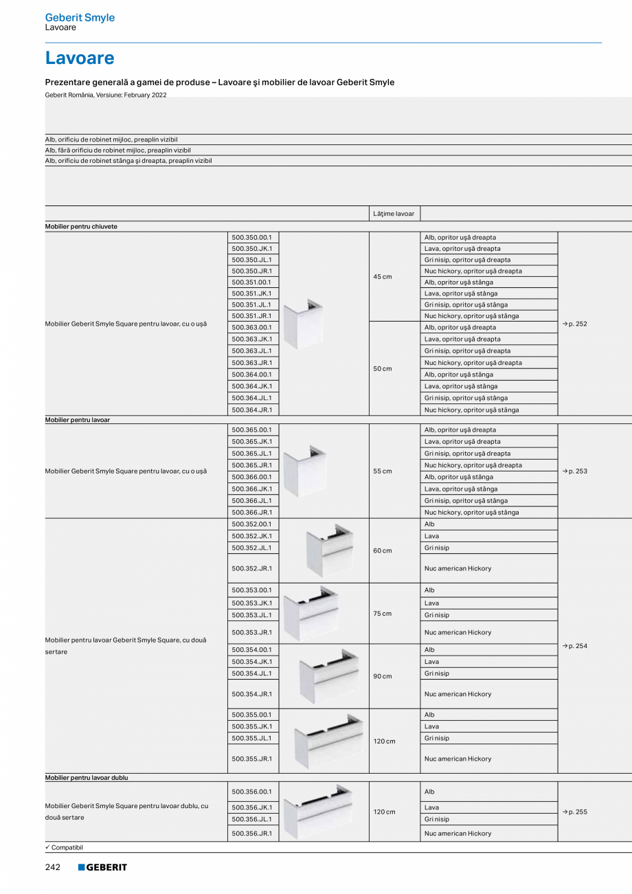 Pagina 230-Catalog GEBERIT - Colectii 2022-2023  Catalog, brosura Romana Acanto cu o ușă

Dulapuri cu...