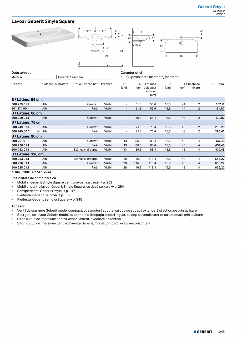 Pagina 233-Catalog GEBERIT - Colectii 2022-2023  Catalog, brosura Romana blu asupra accesoriilor – Mobilă de...