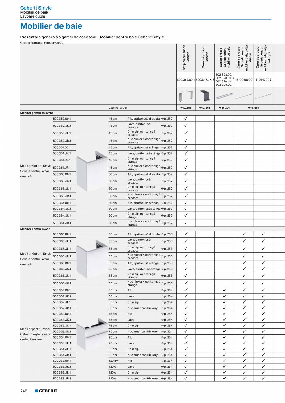 Pagina 236-Catalog GEBERIT - Colectii 2022-2023  Catalog, brosura Romana re → p. 132
• Lavoar Geberit...
