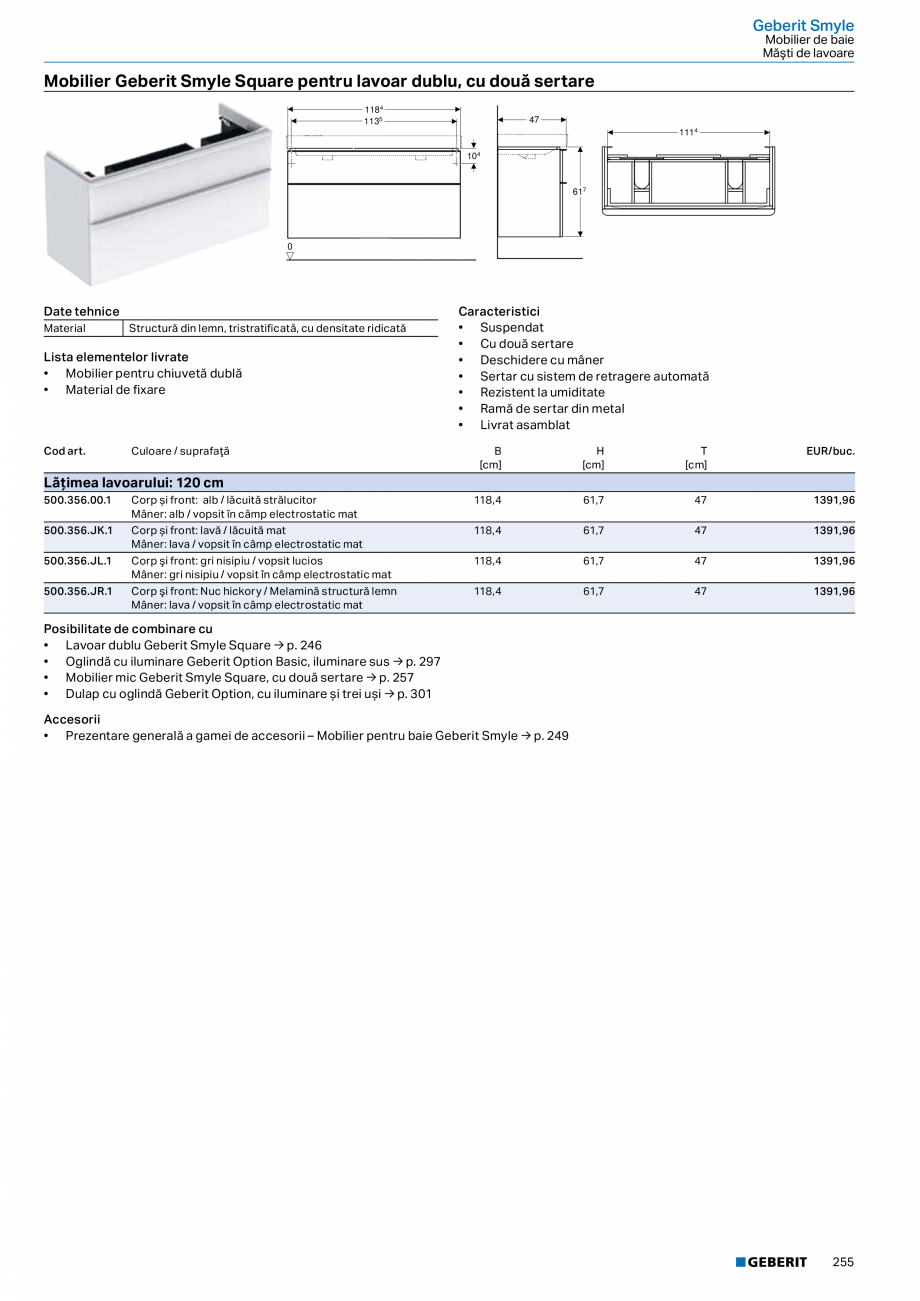 Pagina 243-Catalog GEBERIT - Colectii 2022-2023  Catalog, brosura Romana  Material de fixare

Cod art.

Culoare...