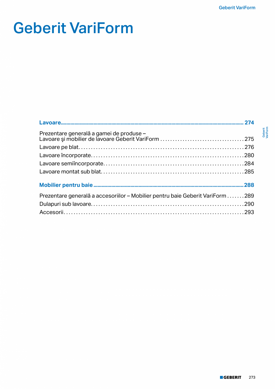 Pagina 261-Catalog GEBERIT - Colectii 2022-2023  Catalog, brosura Romana ............................ 235...