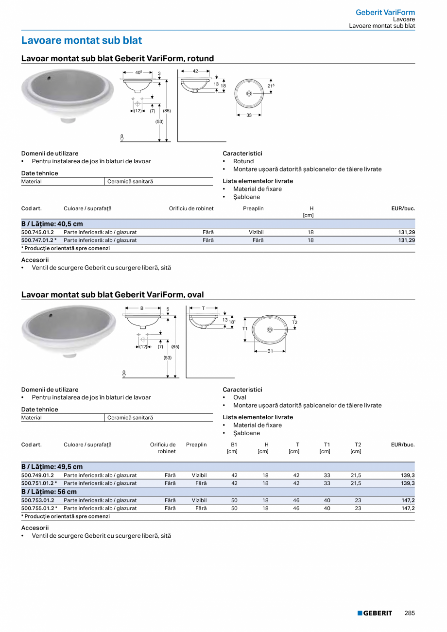 Pagina 273-Catalog GEBERIT - Colectii 2022-2023  Catalog, brosura Romana de preaplin
Pentru o baterie cu
montaj...