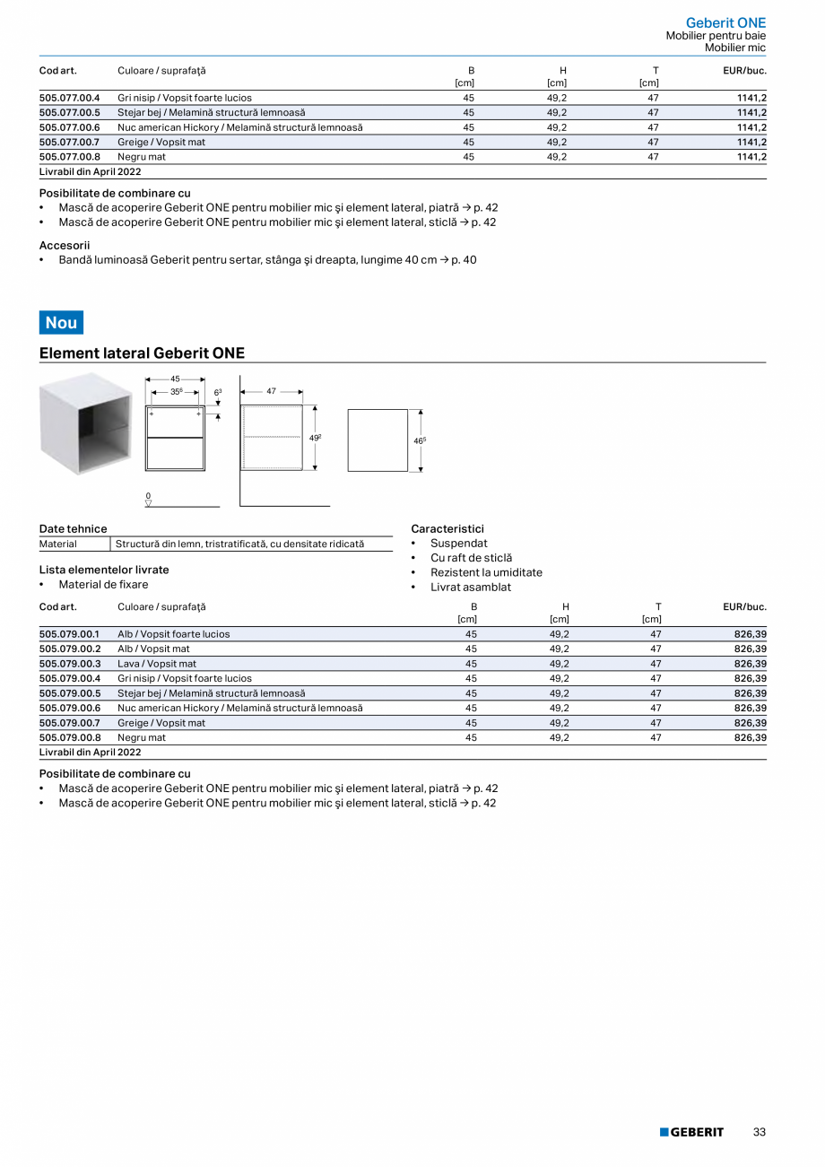 Pagina 295-Catalog GEBERIT - Colectii 2022-2023  Catalog, brosura Romana nt: alb / lăcuită strălucitor...