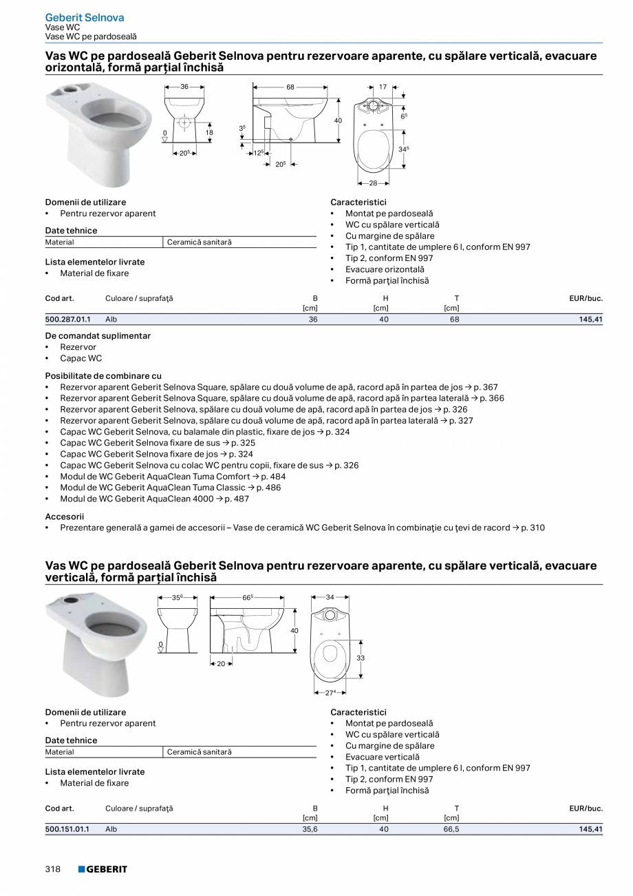 Pagina 317-Catalog GEBERIT - Colectii 2022-2023  Catalog, brosura Romana 

Ușă: Deschidere stânga
502.301.01...